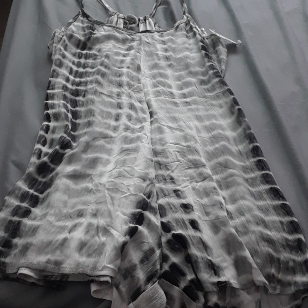 Tye dye Black & White Romper